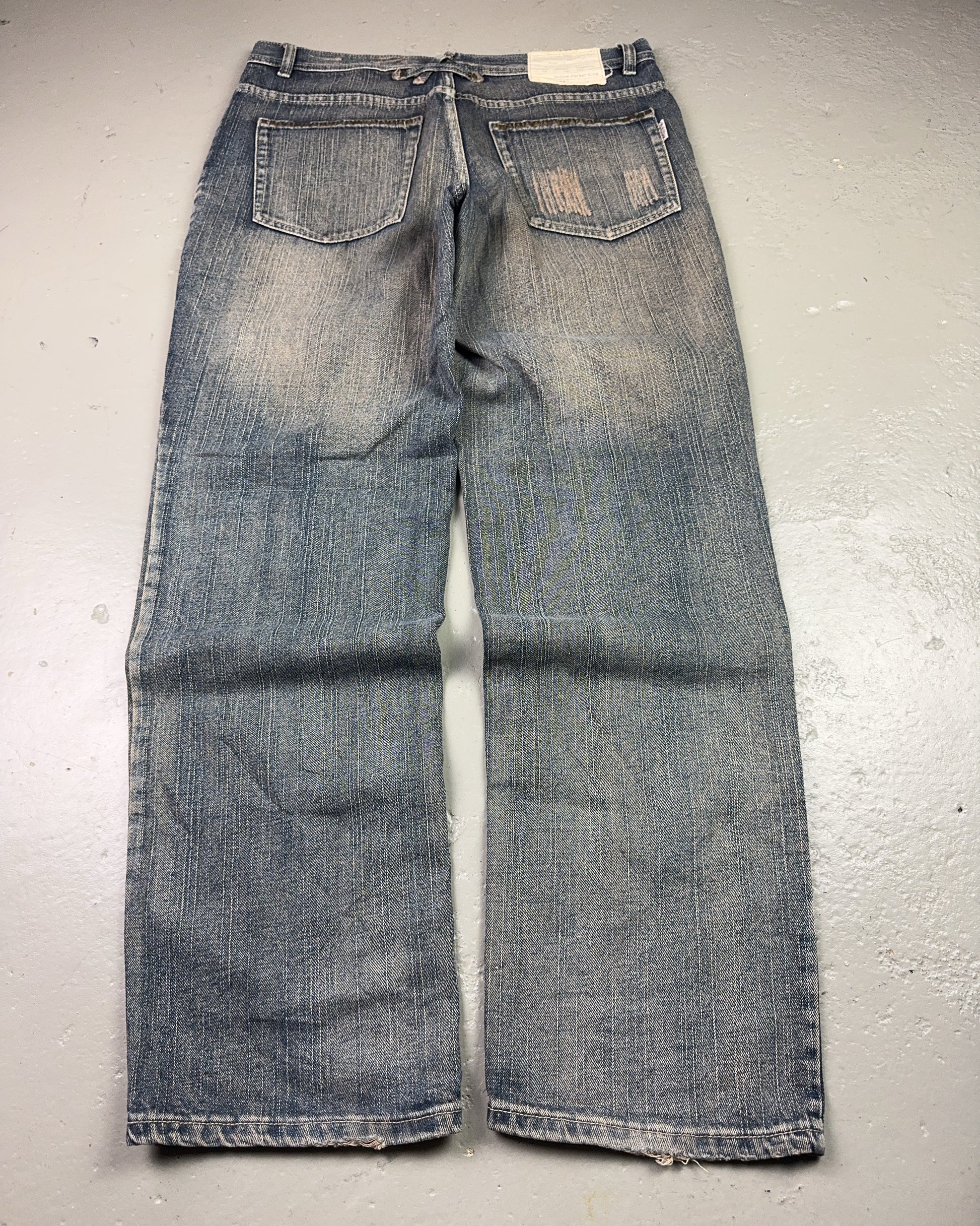 2000's Yellow Jucket King Japanese Archive Baggy Jeans *very rare 36x34 (XL)