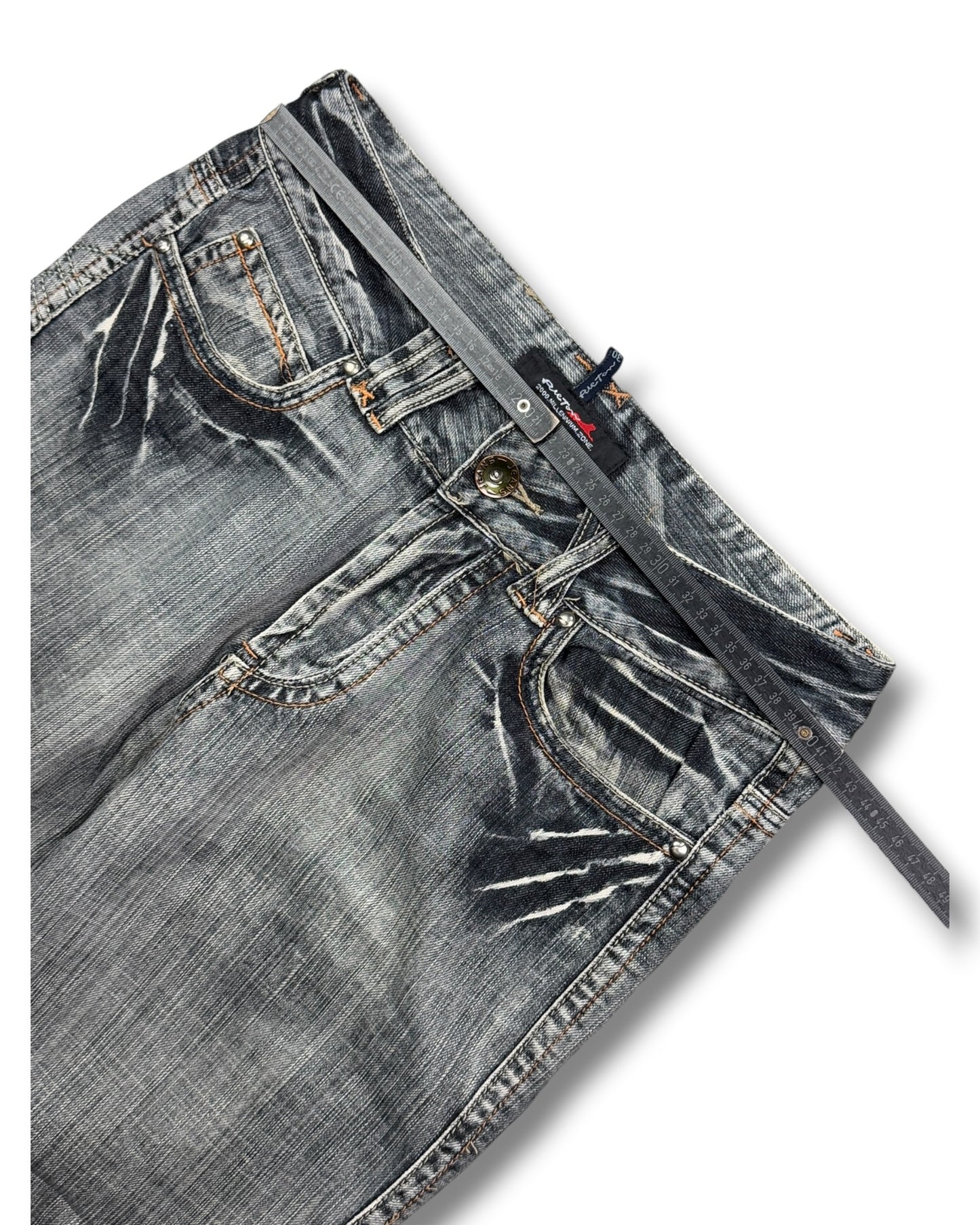 2000's Milennium Zone Japanese Archive Baggy/Bootcut Jeans *rare 32x30 (M)
