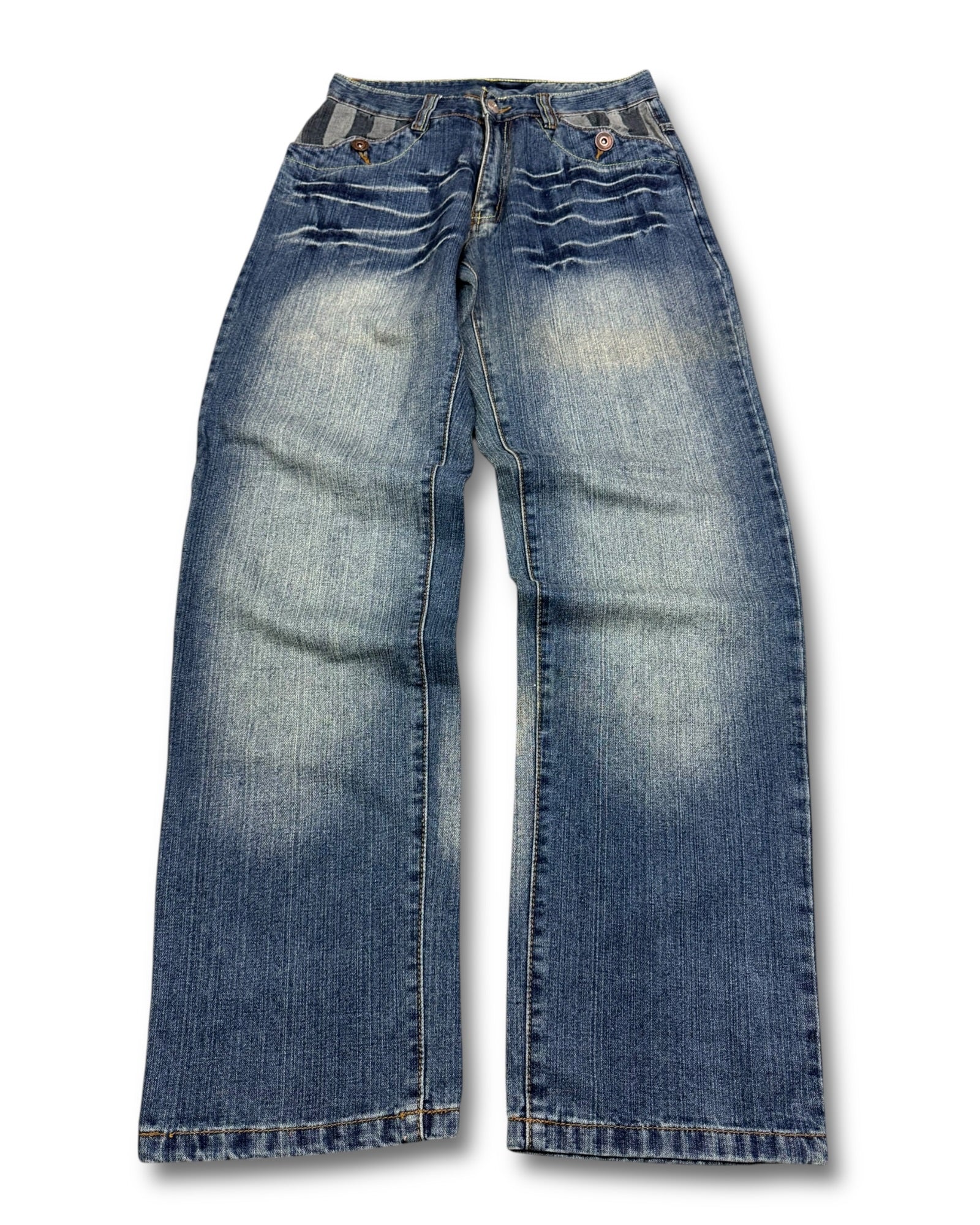 2000's Lucky Star Japanese Baggy Jeans *rare 29x32 (S)