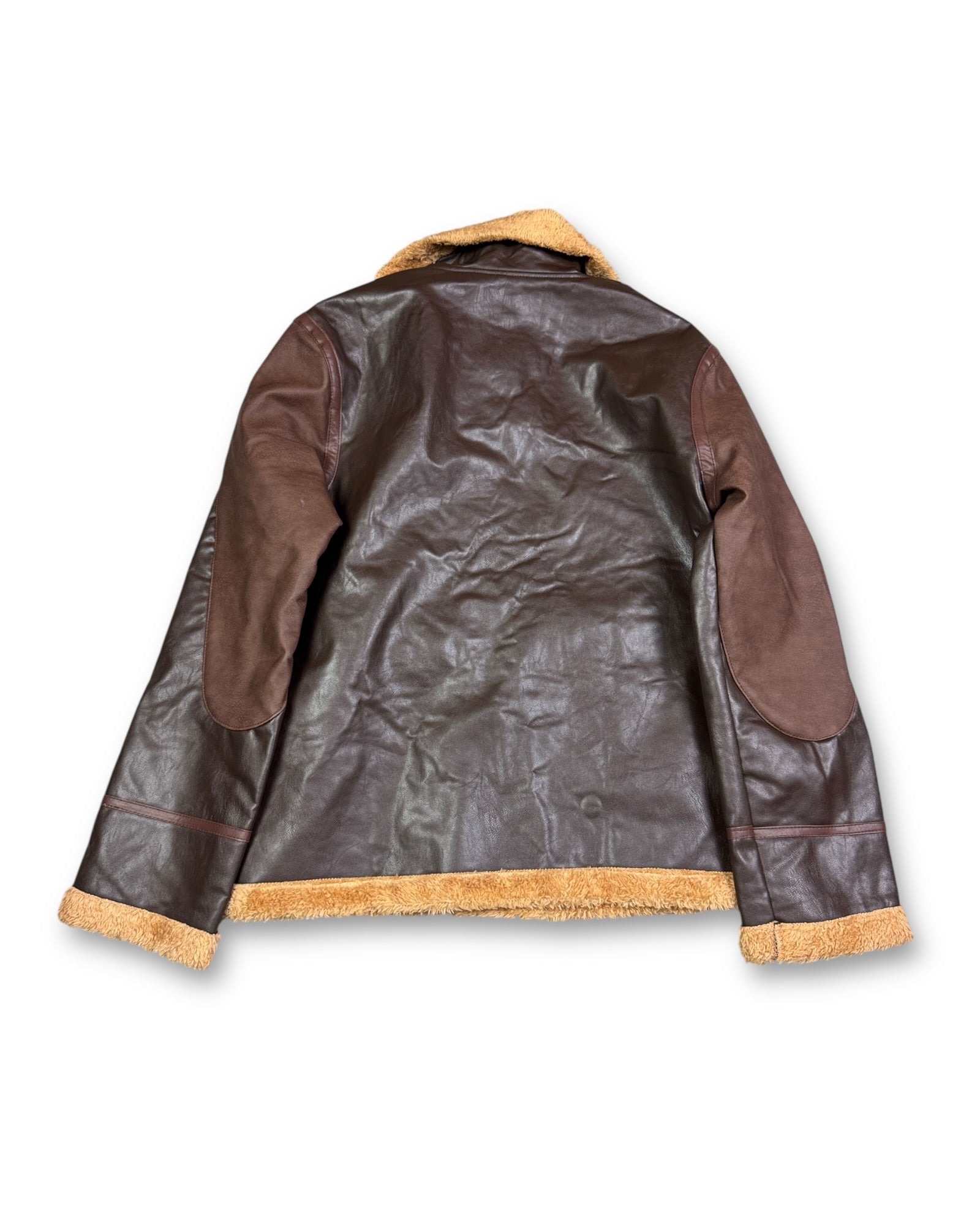 2000's Faux Leather Pilot Jacket * (S)