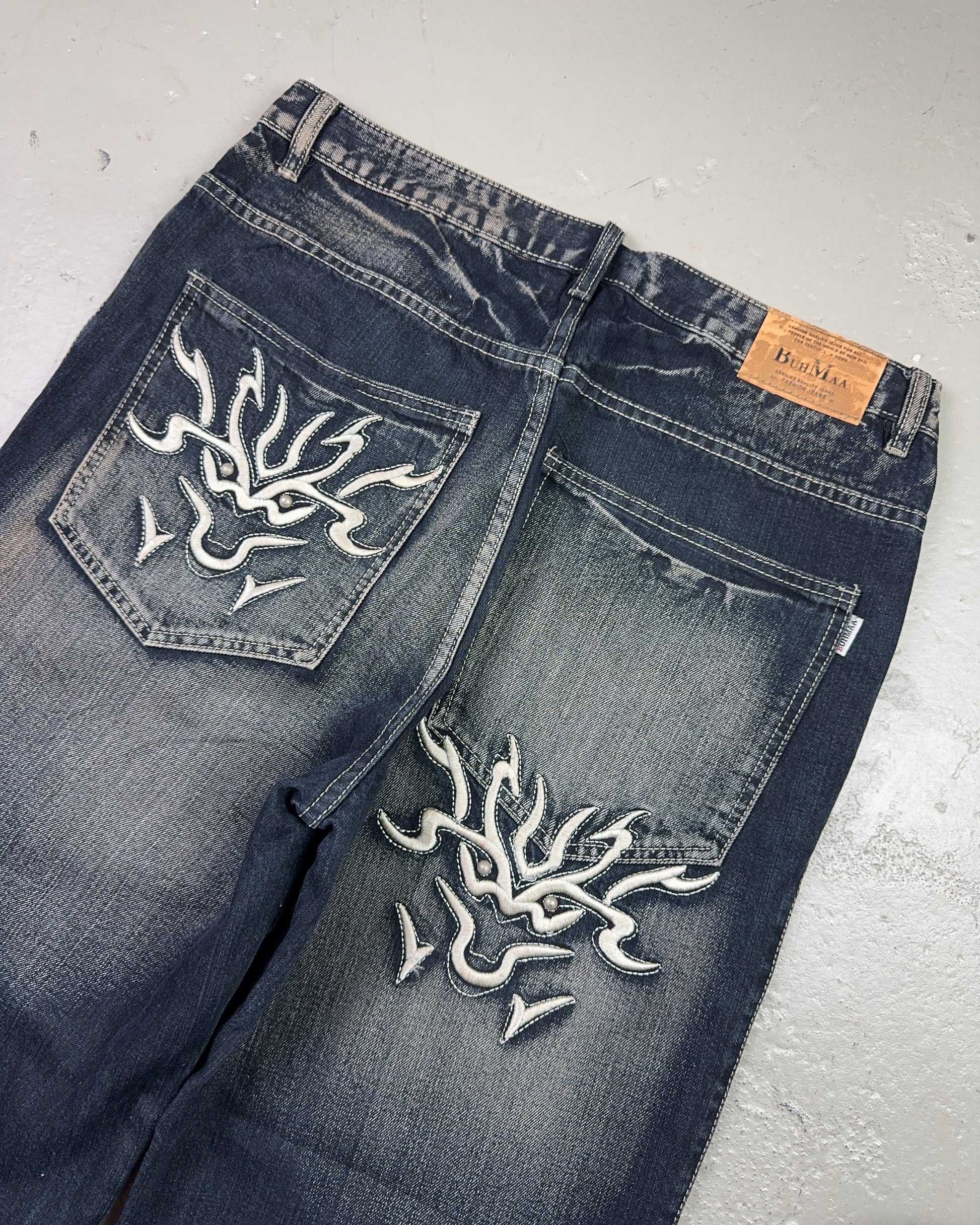 2000's Buhmaa Japanese Baggy Jeans *rare 34x34 (L)