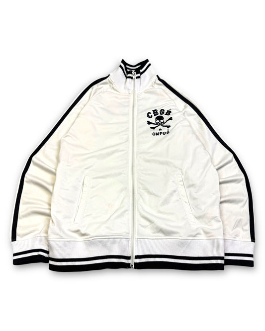 Y2K CBGB Skull Track Jacket (L)
