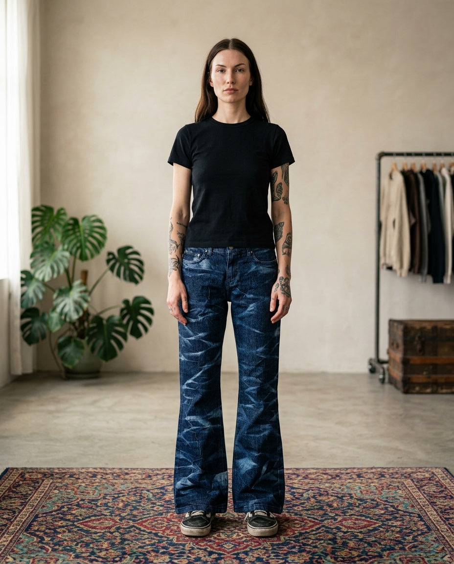 2000's Luxury Blue Bootcut/Flared Jeans Women's *rare 30x32 (M)