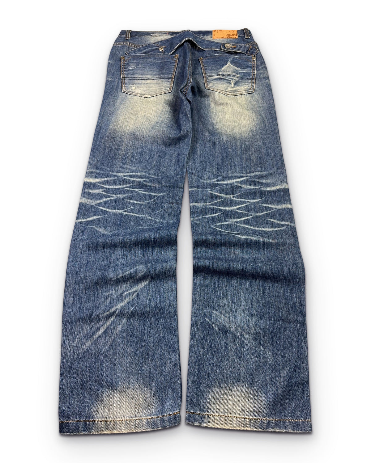 2000's Washed Buckle Baggy Jeans * 31x32 (M)