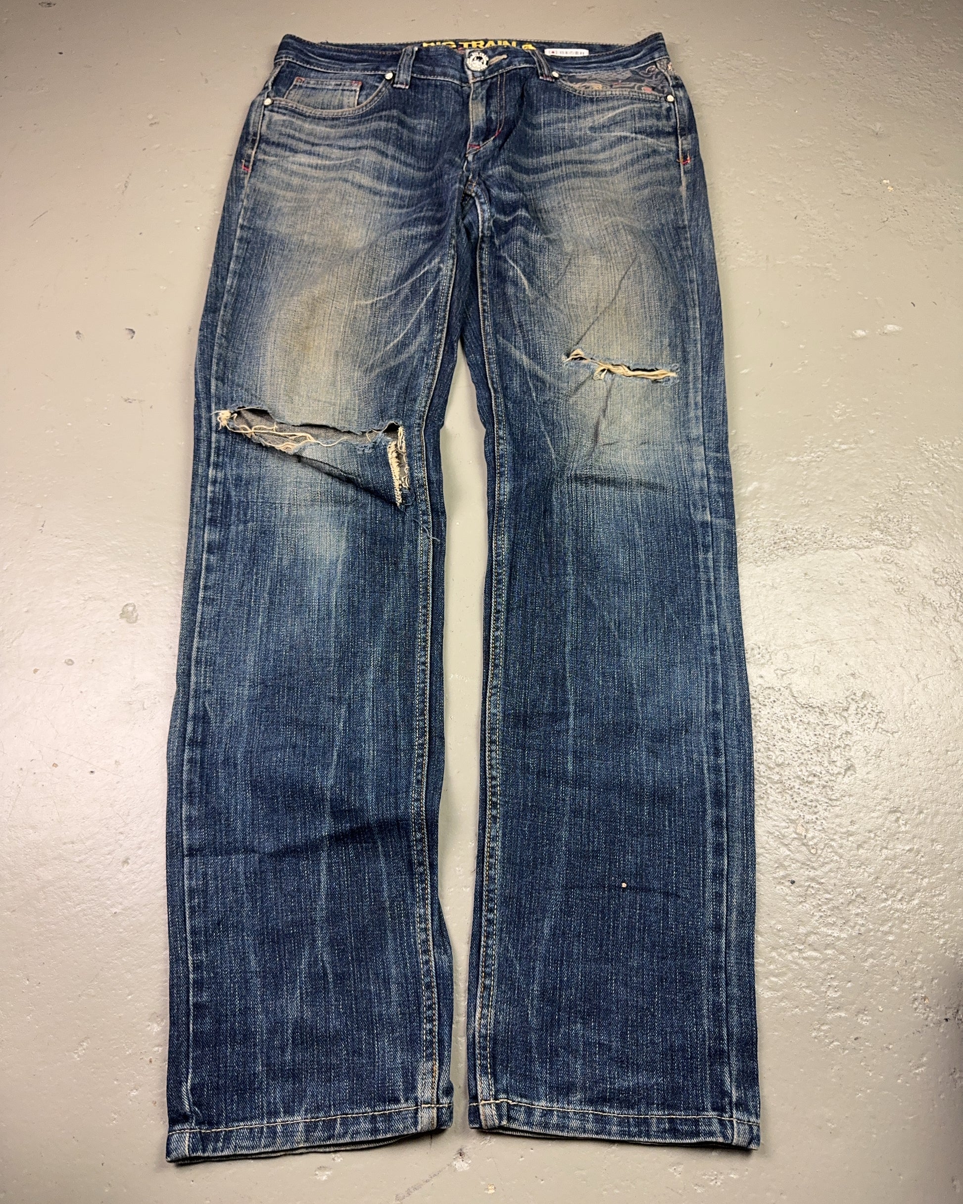 2000's Big Train Japanese Straight Jeans *rare 34x32 (L)