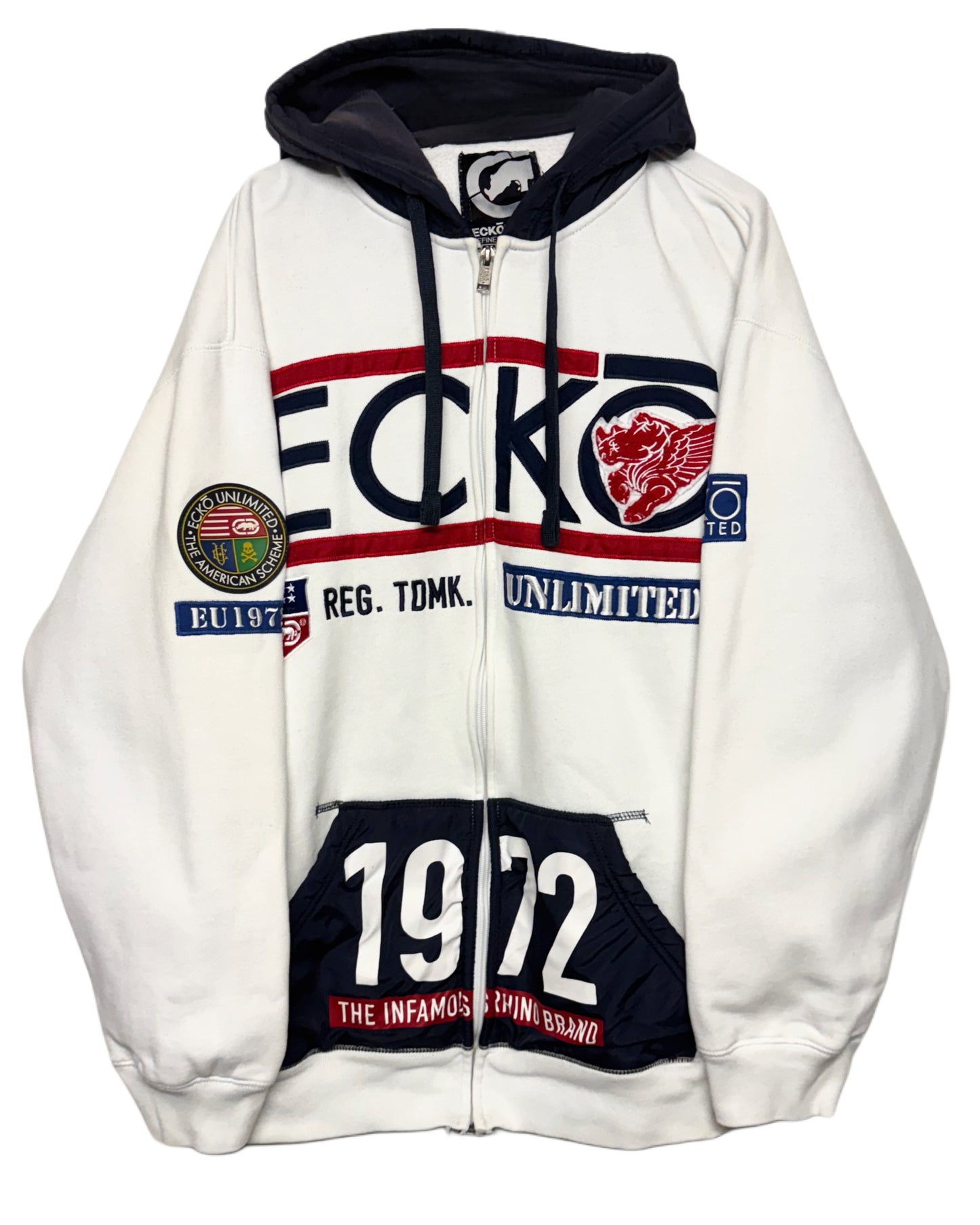 00‘s ECKŌ Unltd. Zip Hoodie Y2K/Vintage *sehr selten (XL)