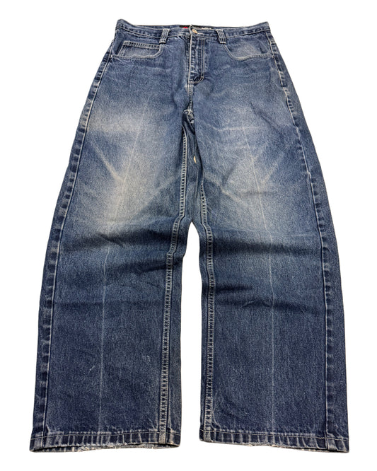 2000‘s Southpole Hip Hop Baggy Heavy Denim Jeans *rare 34x32