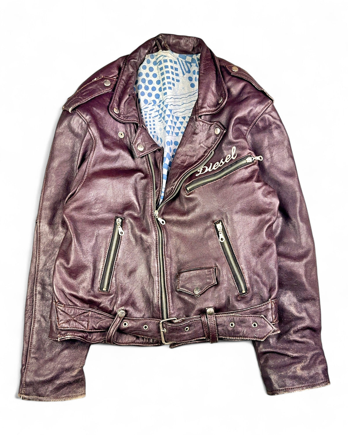 1990's Diesel Leather Jacket Bootleg *rare (L)