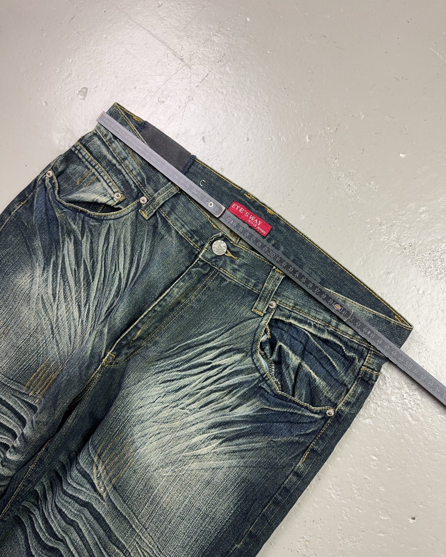 2000's Eyes-Way Japanese Baggy Jeans *rare 38x32 (XXL)