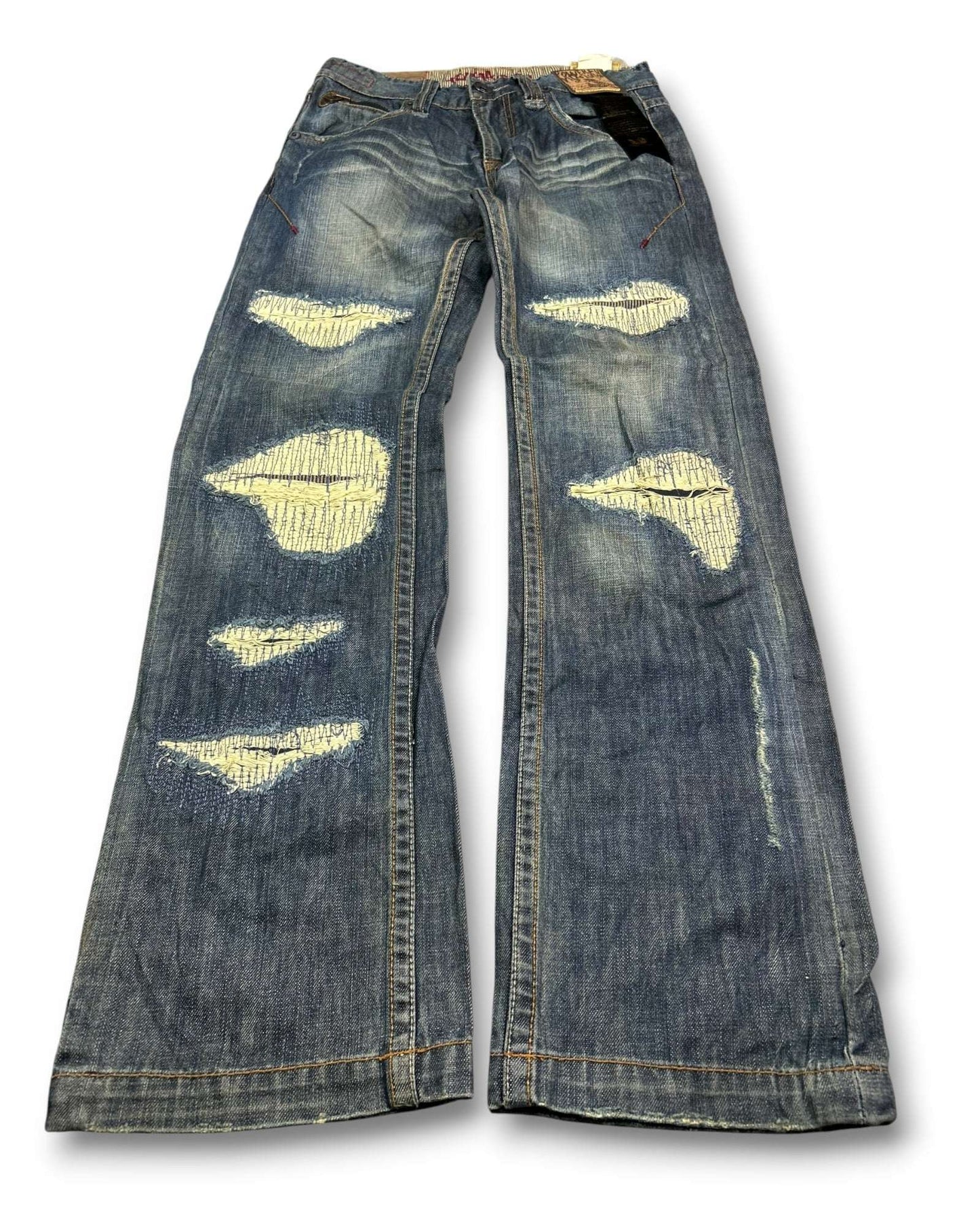 2000's Tough Jeansmith Straight/Baggy Deadstock Japanese Jeans *very rare 30x32 (M)