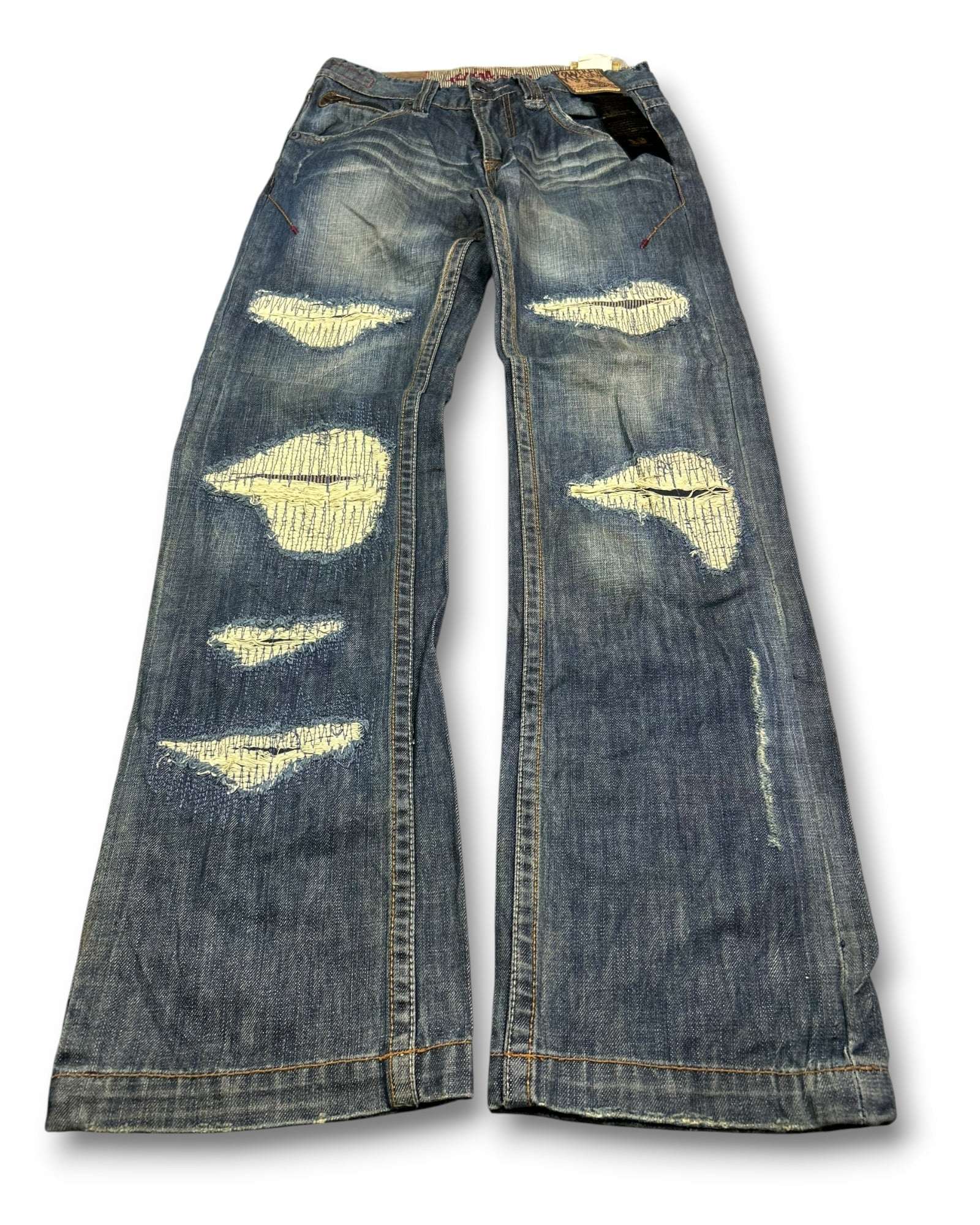 2000's Tough Jeansmith Straight/Baggy Deadstock Japanese Jeans *very rare 30x32 (M)