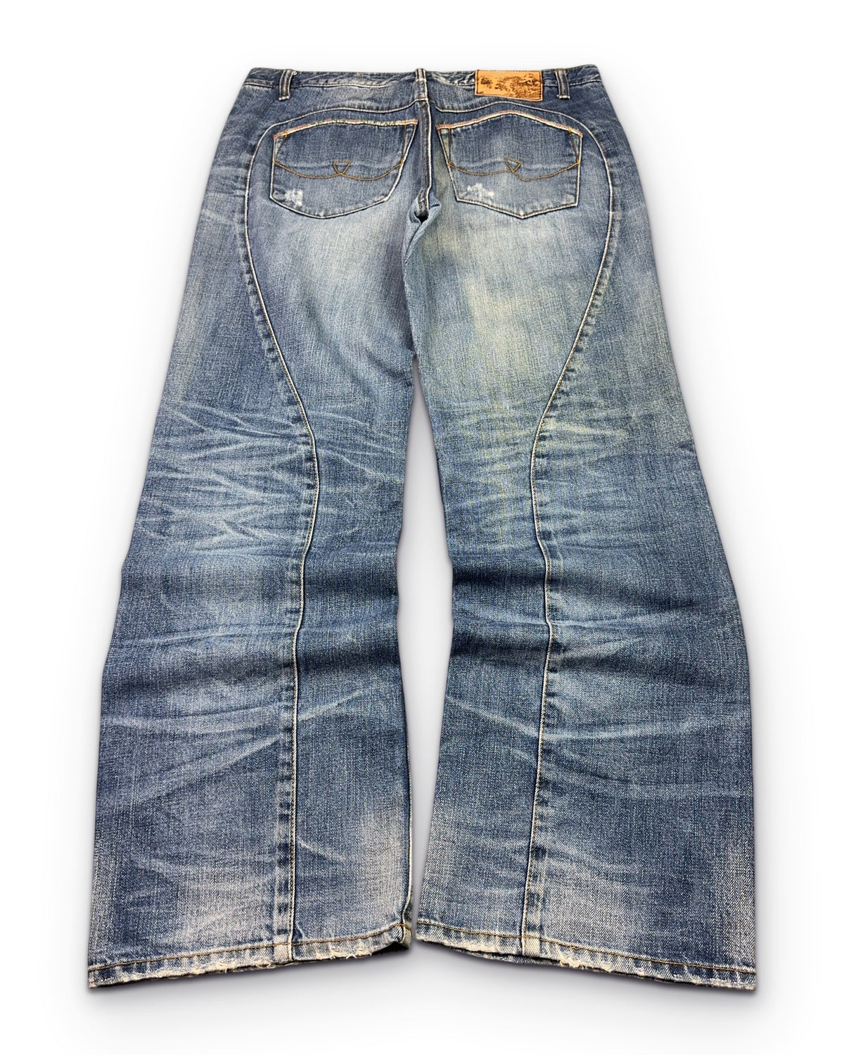 2000's Vovelle Vogue Japanese Archive Baggy/Bootcut Jeans *very rare 36x32 (XL)