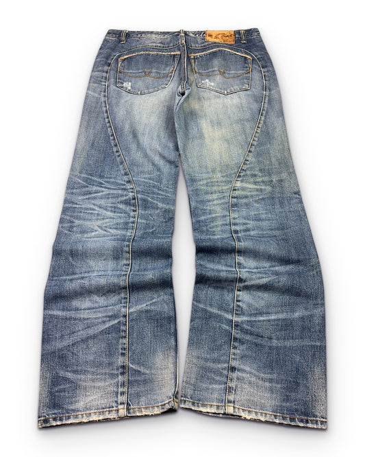 2000's Vovelle Vogue Japanese Archive Baggy/Bootcut Jeans *very rare 36x32 (XL)