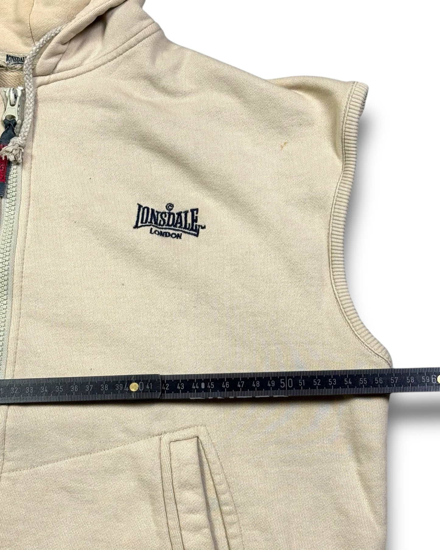2000's Lonsdale Zip Hoodie Vest *very rare (XL)