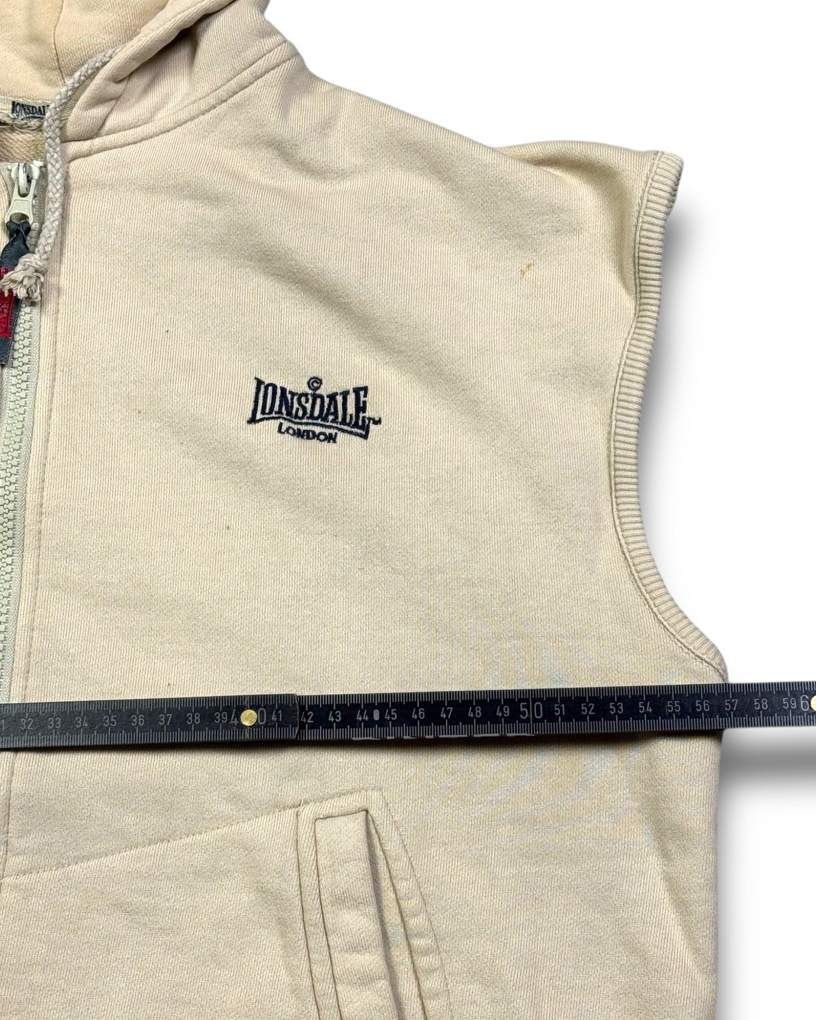 2000's Lonsdale Zip Hoodie Vest *very rare (XL)