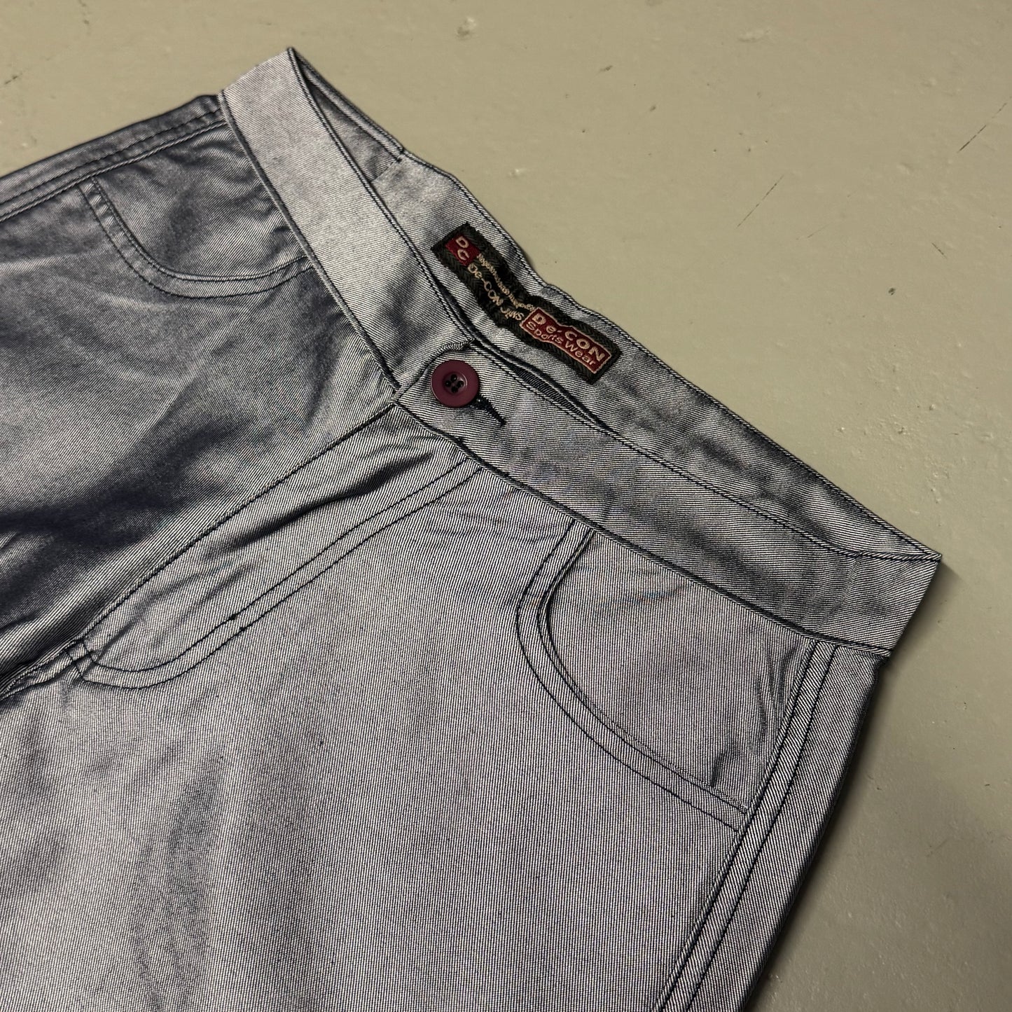 00‘s De-CON Silver Baggy Jeans Y2K/Vintage *sehr selten 28x32