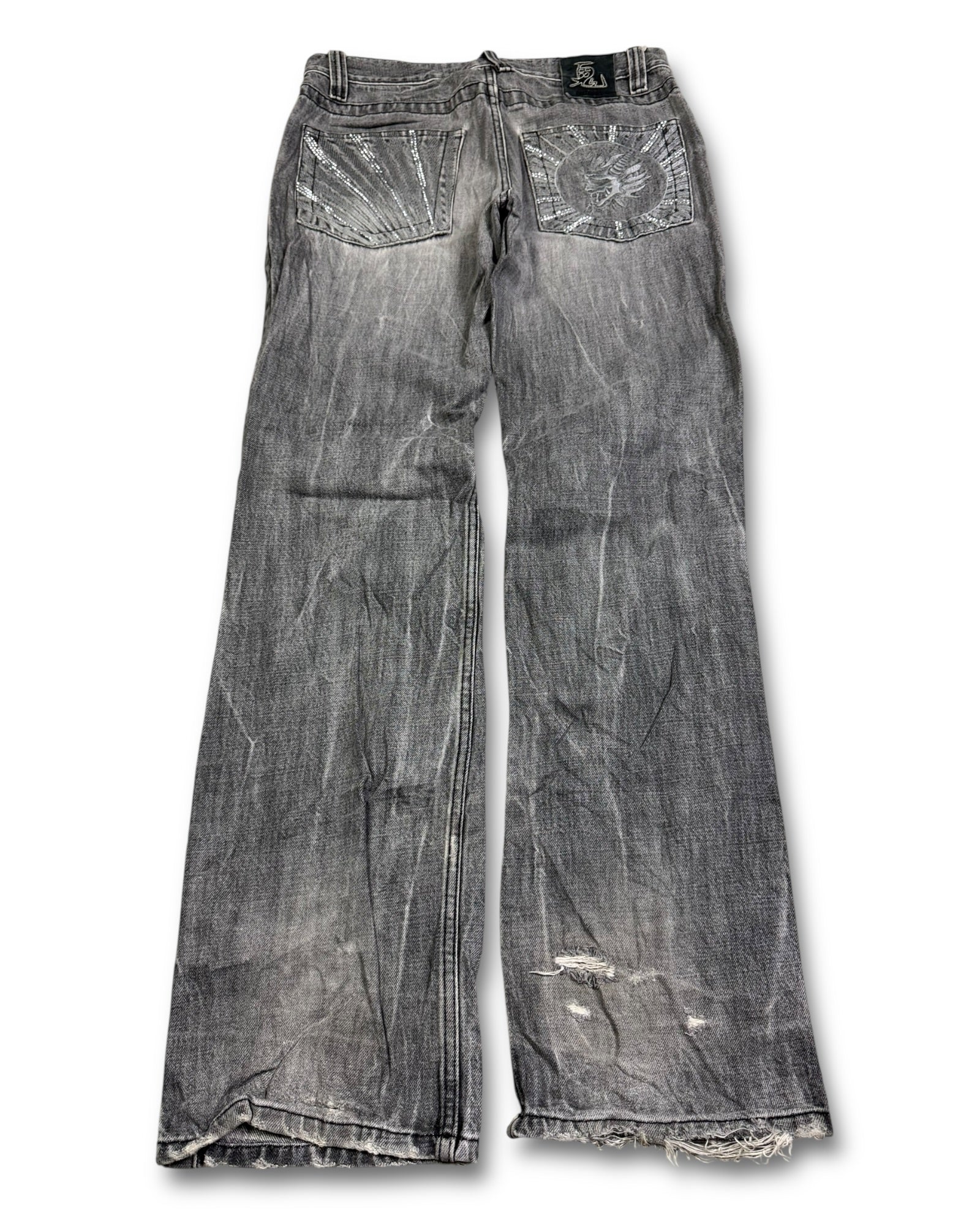 2000's Oniarai Straight/Baggy Japanese Jeans *very rare 32x32 (M)