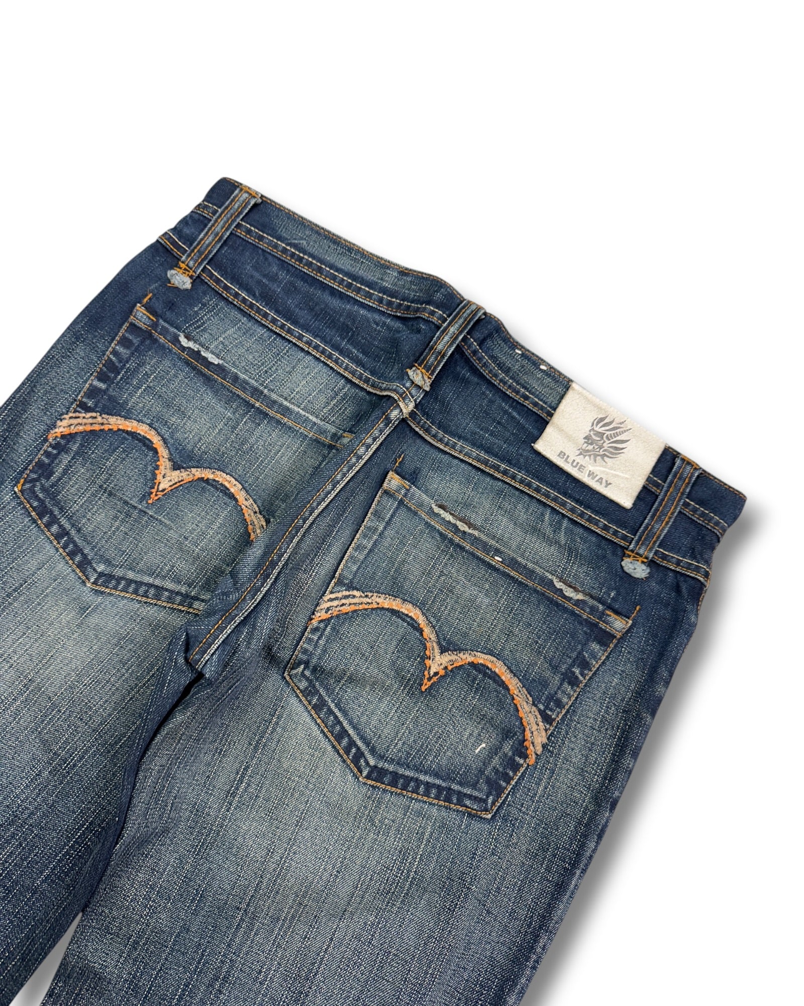 2000's Blue Way Japanese Baggy Jeans *rare 36x32 (XL)