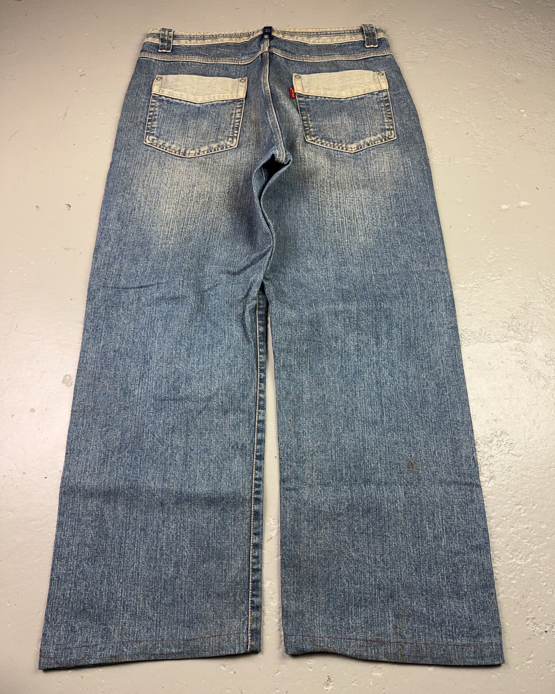 2000's HUH Korean Archive Baggy Jeans *rare 34x32 (L)