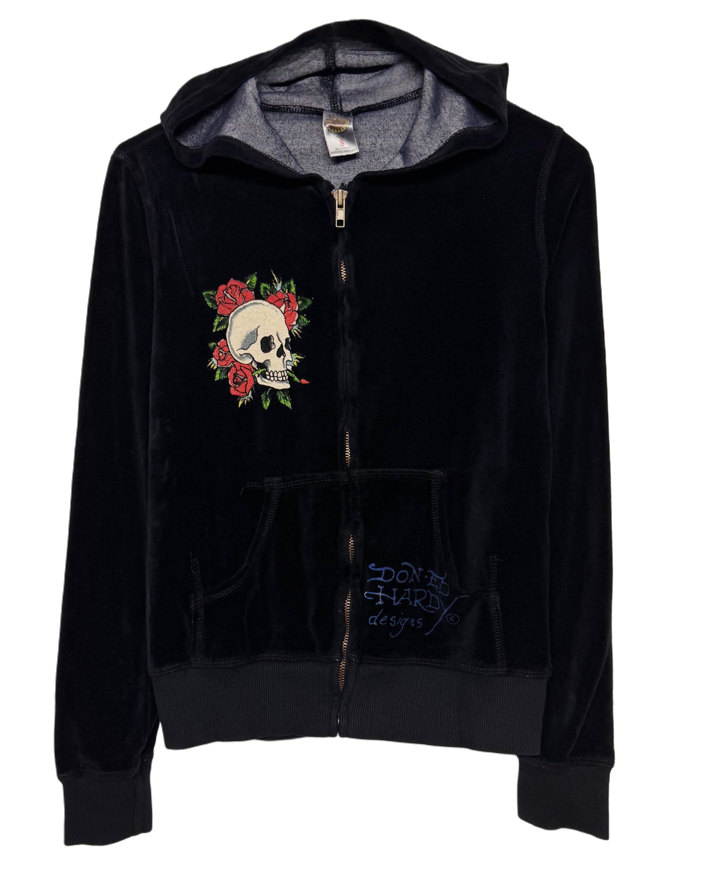 00‘s Ed Hardy Velour Women‘s Hoodie *selten (S)