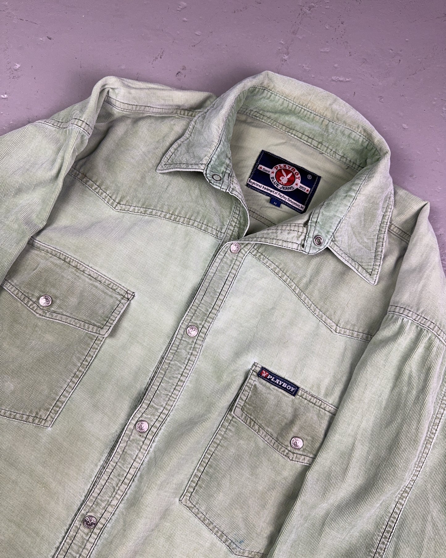 1990's Playboy Sun Faded Longsleeve/Button Up *very rare (M)