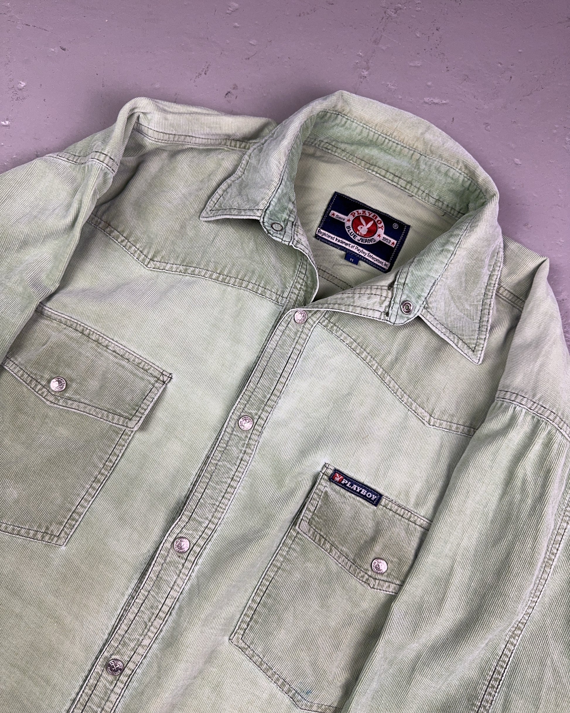 1990's Playboy Sun Faded Longsleeve/Button Up *very rare (M)