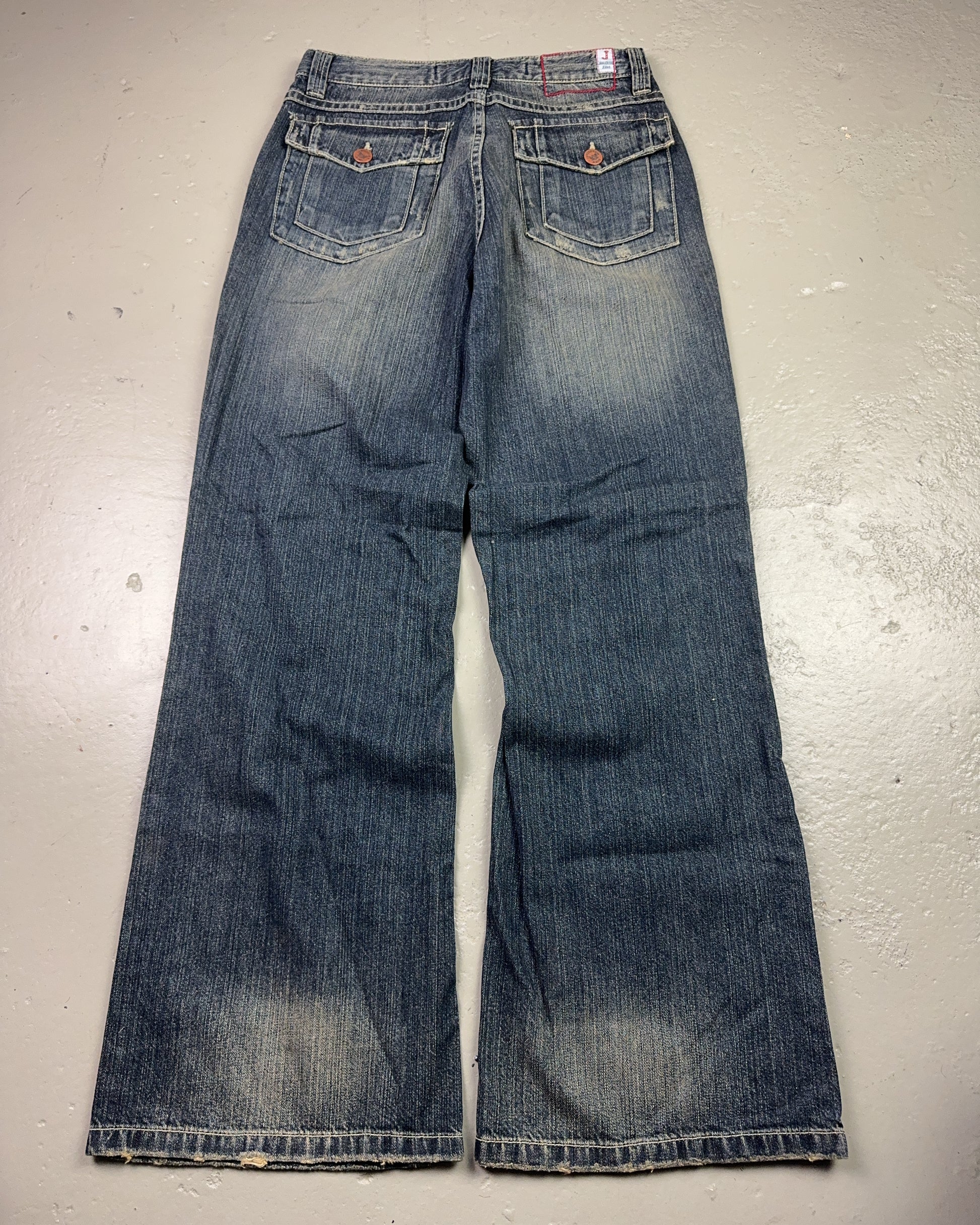2000's Janudecer Korean Archive Baggy/Bootcut Jeans *rare 30x32 (M)