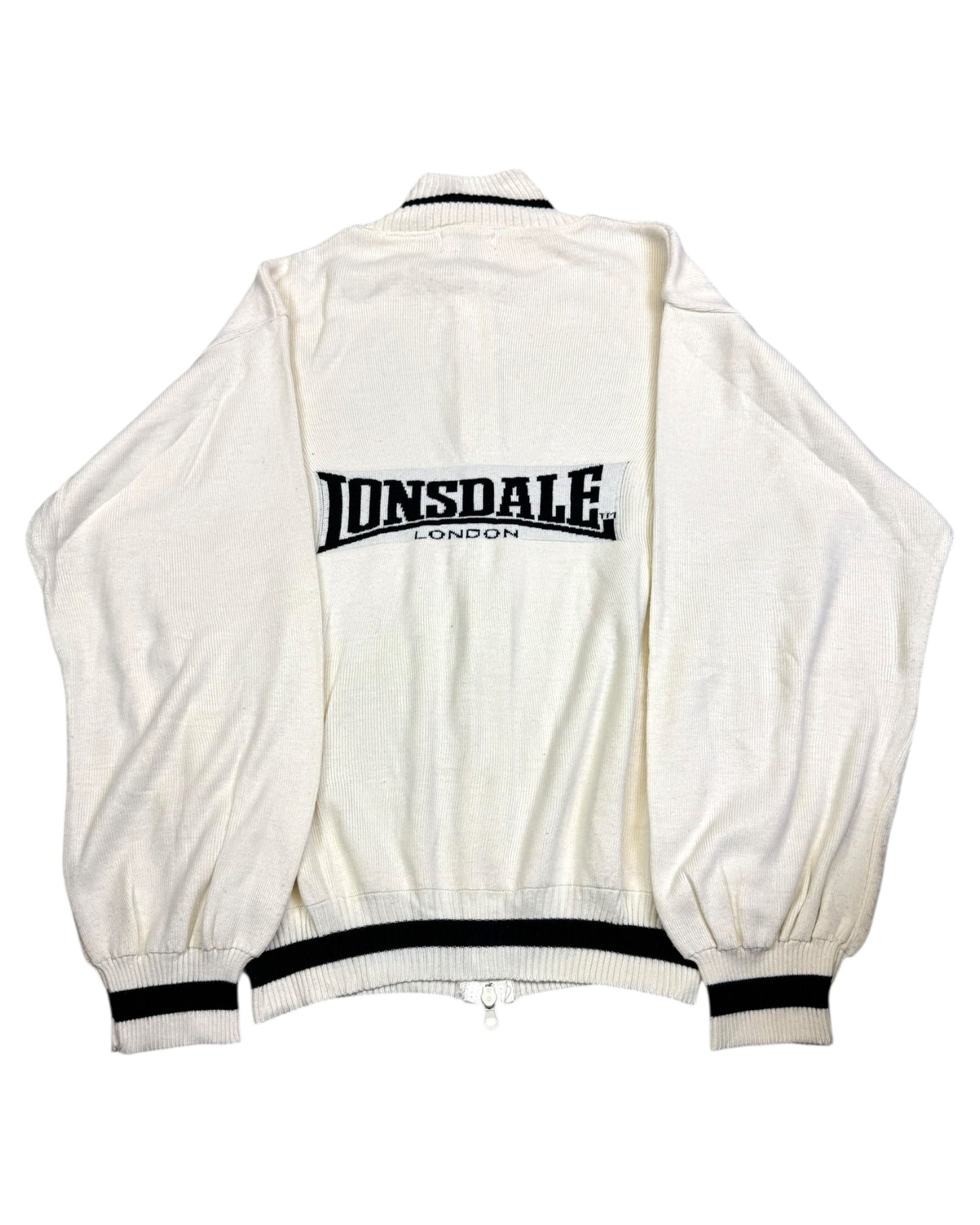 1990‘s Lonsdale London Wool Zip Sweater made in Italy *very rare (L)