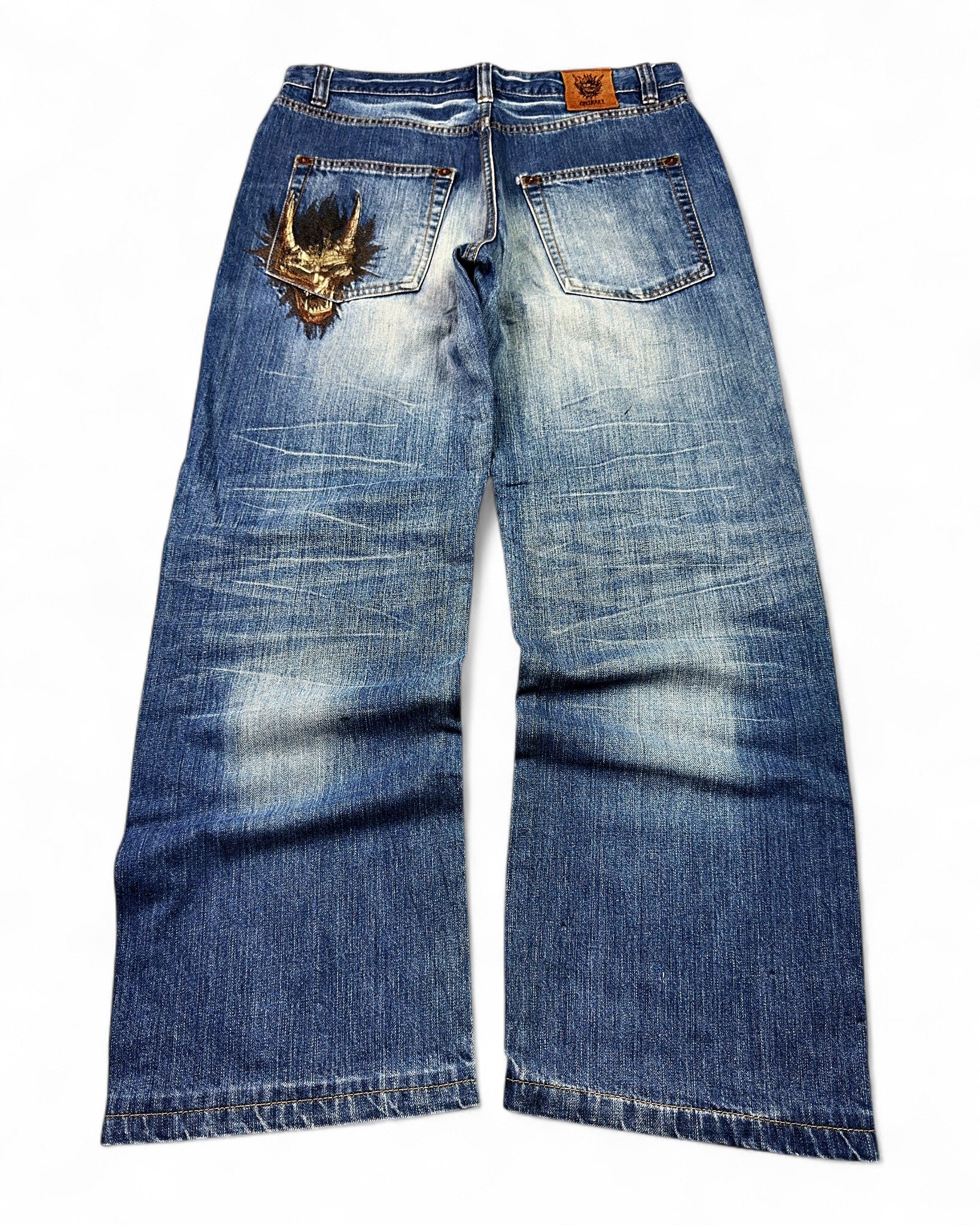 2000's Oniarai Japanese Baggy Jeans *rare 32x32 (M)