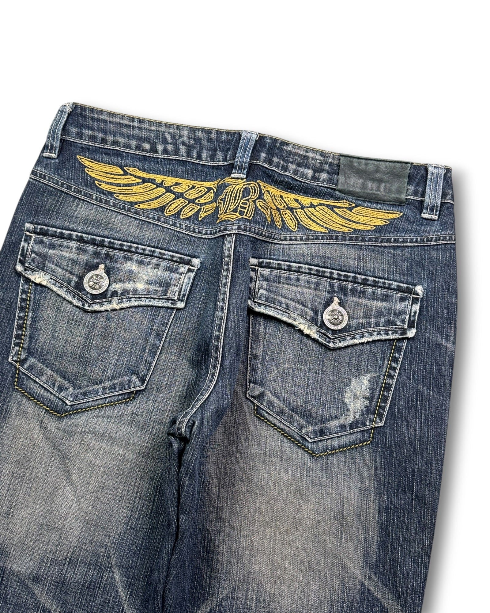 2000's Osaka Big Train Japanese Archive Baggy/Straight Jeans *extremely rare 32x32 (M)