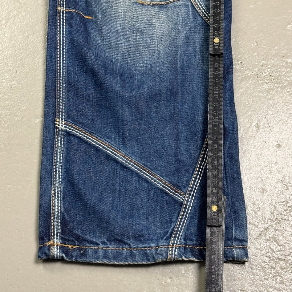 2000’s Bright Limited Edition Tribal Straight Jeans *rare 36x32