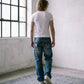2000's Energie Baggy/Bootcut Jeans worn by a model, back view