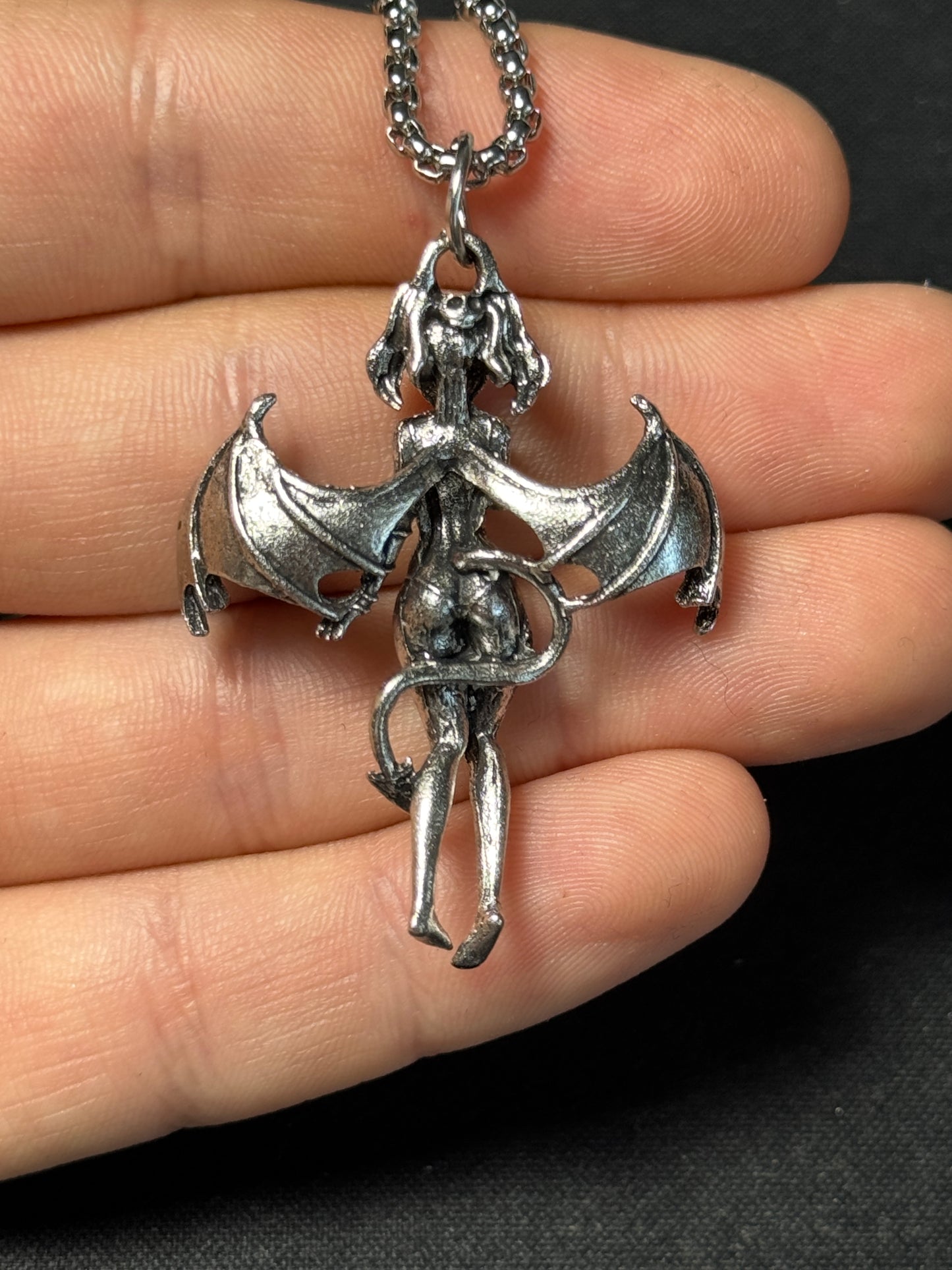 Demon Angel Stainless Steel Necklace