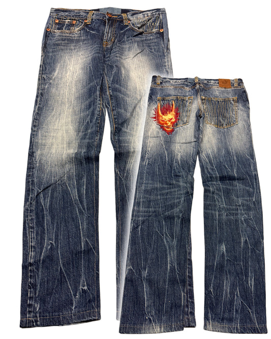 2000‘s Oniarai Japanese Straight/Slim Jeans *very rare 32x30