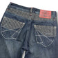 2000's Mechanic Ground Straight/Baggy Japanese Jeans *rare 30x30 (M)