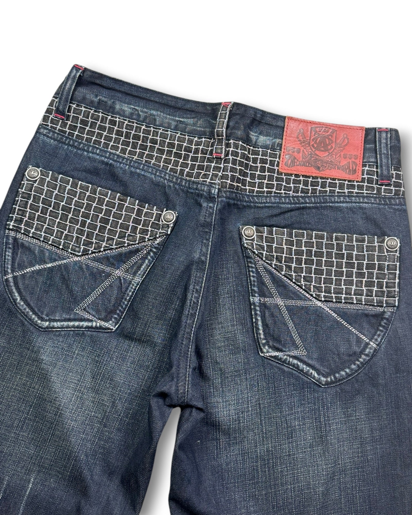 2000's Mechanic Ground Straight/Baggy Japanese Jeans *rare 30x30 (M)