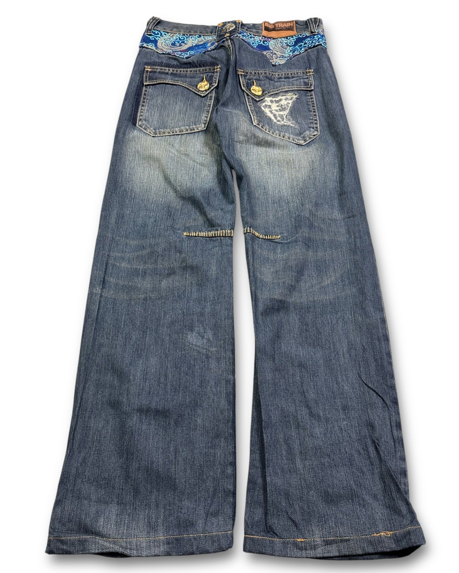 2000's Big Train Straight/Baggy Japanese Archive Jeans *very rare 30x30 (M)