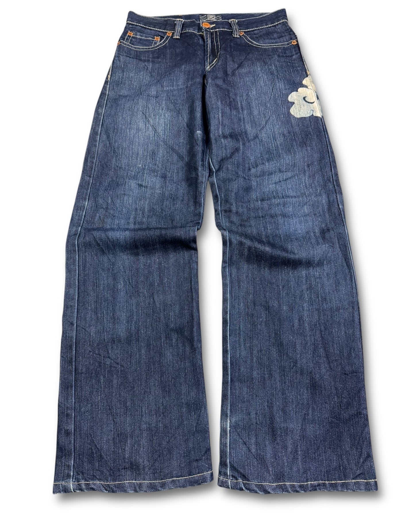 2000's Blue Way Japanese Baggy Jeans *very rare 30x30 (M)