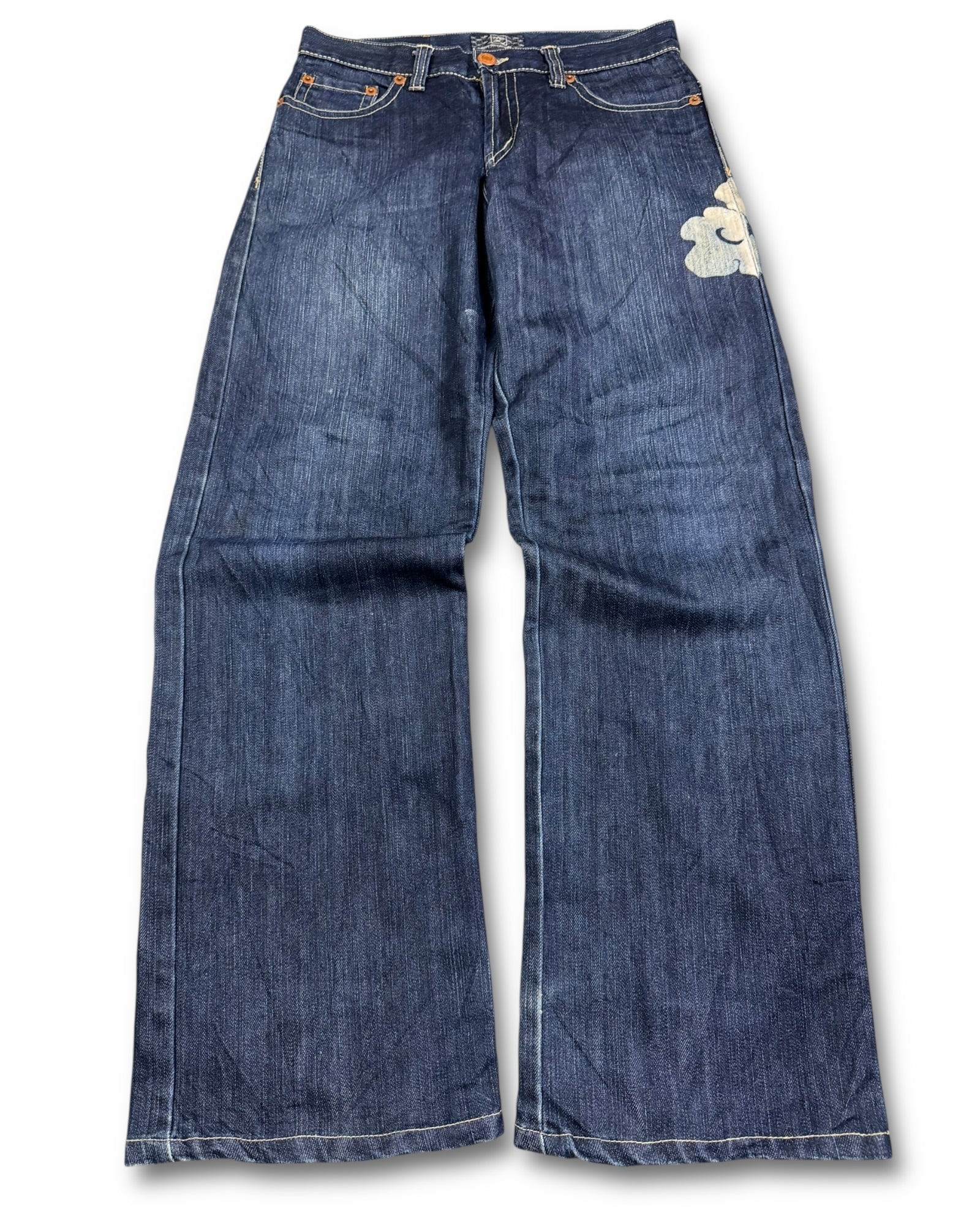 2000's Blue Way Japanese Baggy Jeans *very rare 30x30 (M)