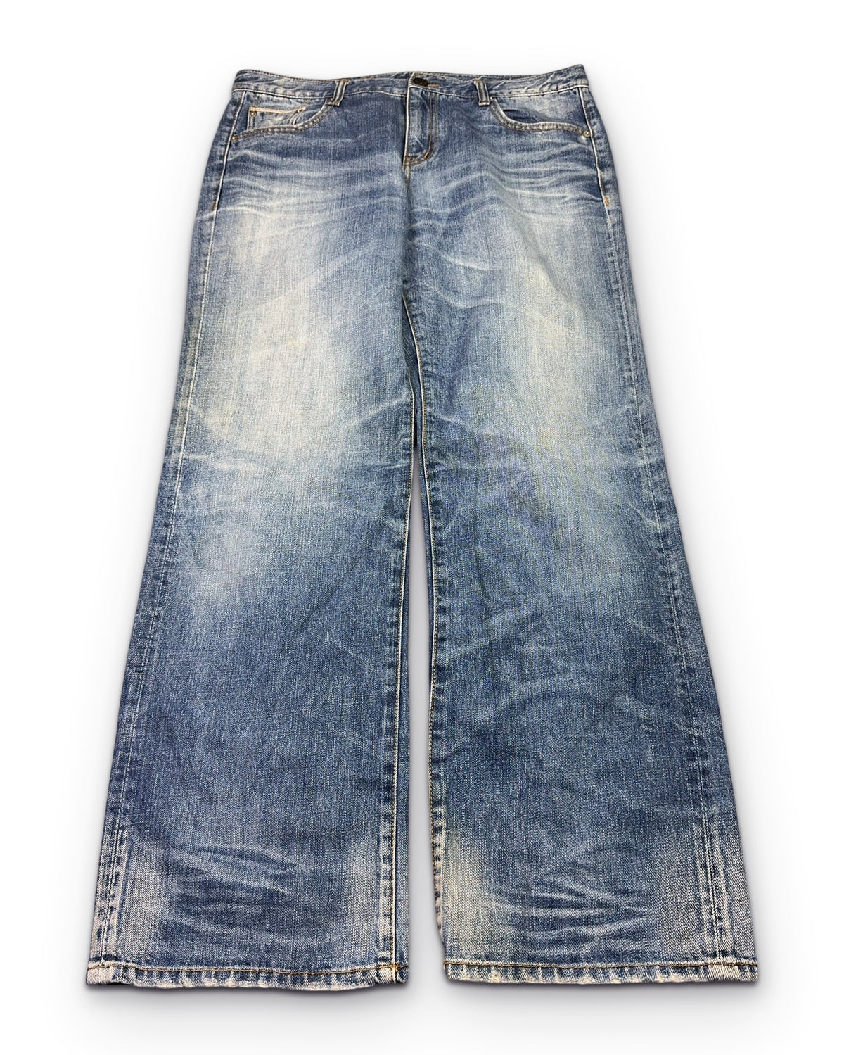 2000's Vovelle Vogue Japanese Archive Baggy/Bootcut Jeans *very rare 36x32 (XL)
