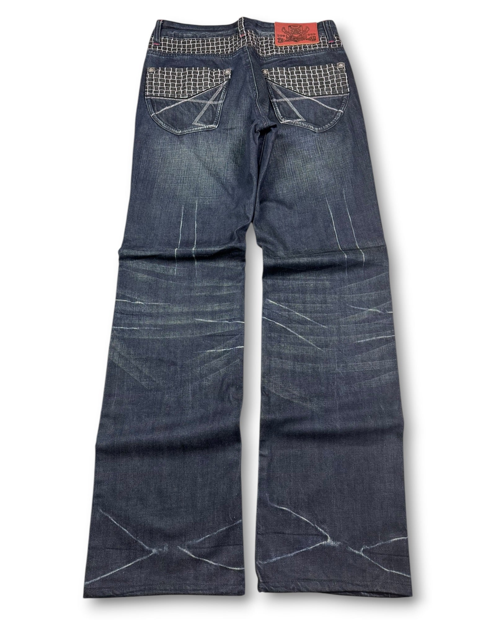 2000's Mechanic Ground Straight/Baggy Japanese Jeans *rare 30x30 (M)