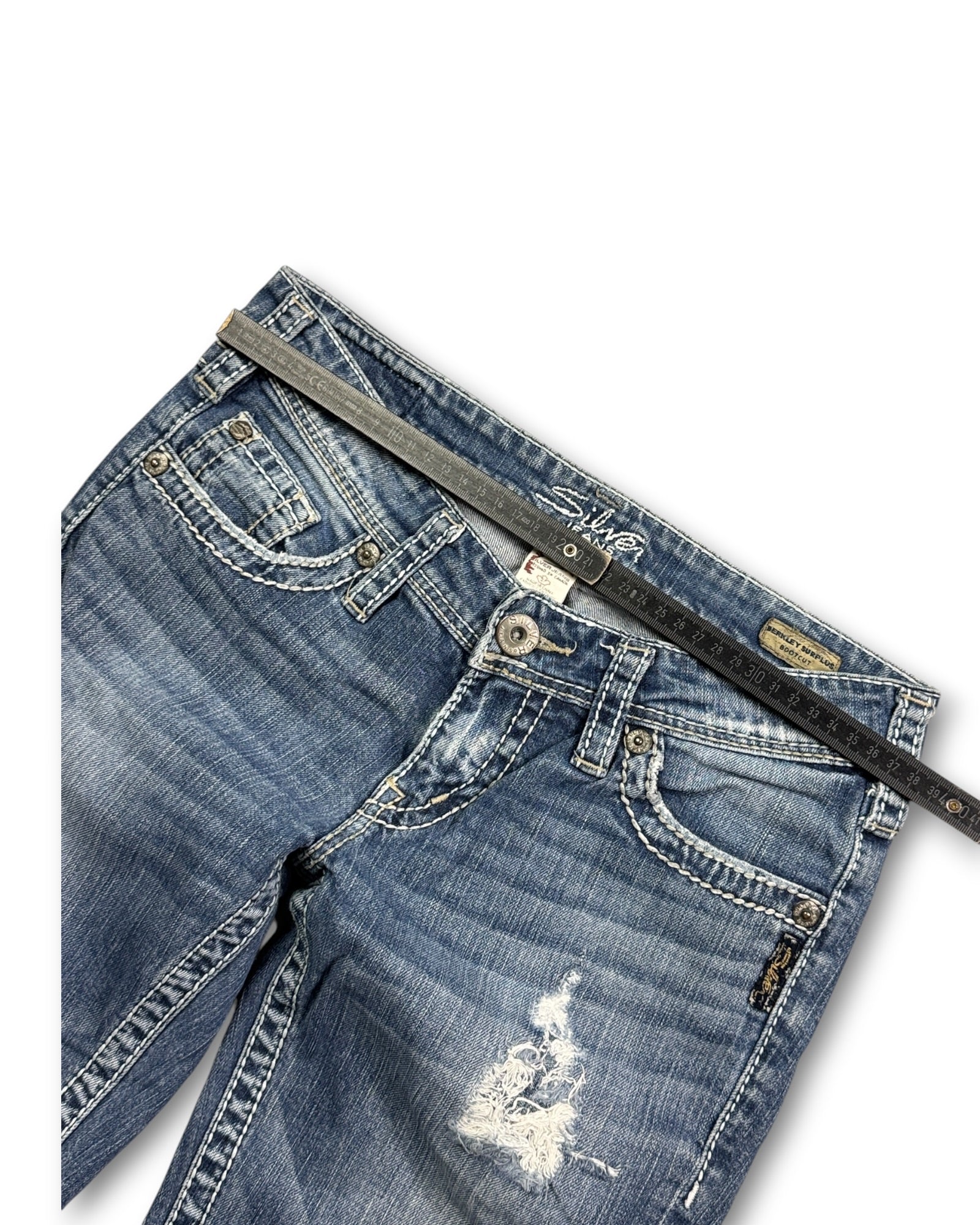 2000's Silver Low Waist/Bootcut Jeans Women's *rare 28x30 (S)