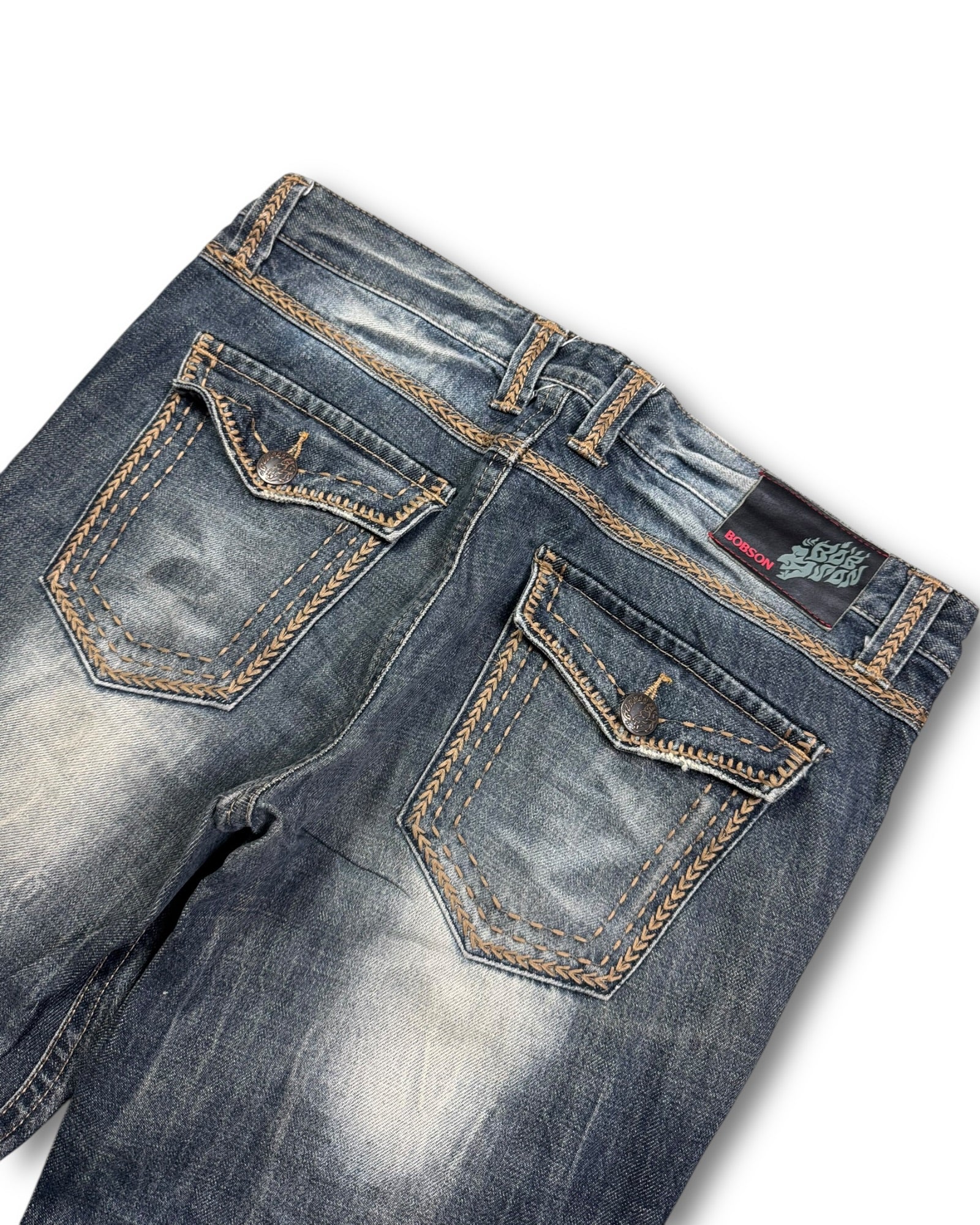 2000's Bobson Japanese Archive Baggy/Straight Jeans *extremely rare 36x32 (XL)