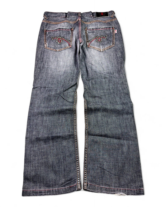 2000's Stockton Japanese Baggy/Bootcut Jeans *rare 34x32 (L)