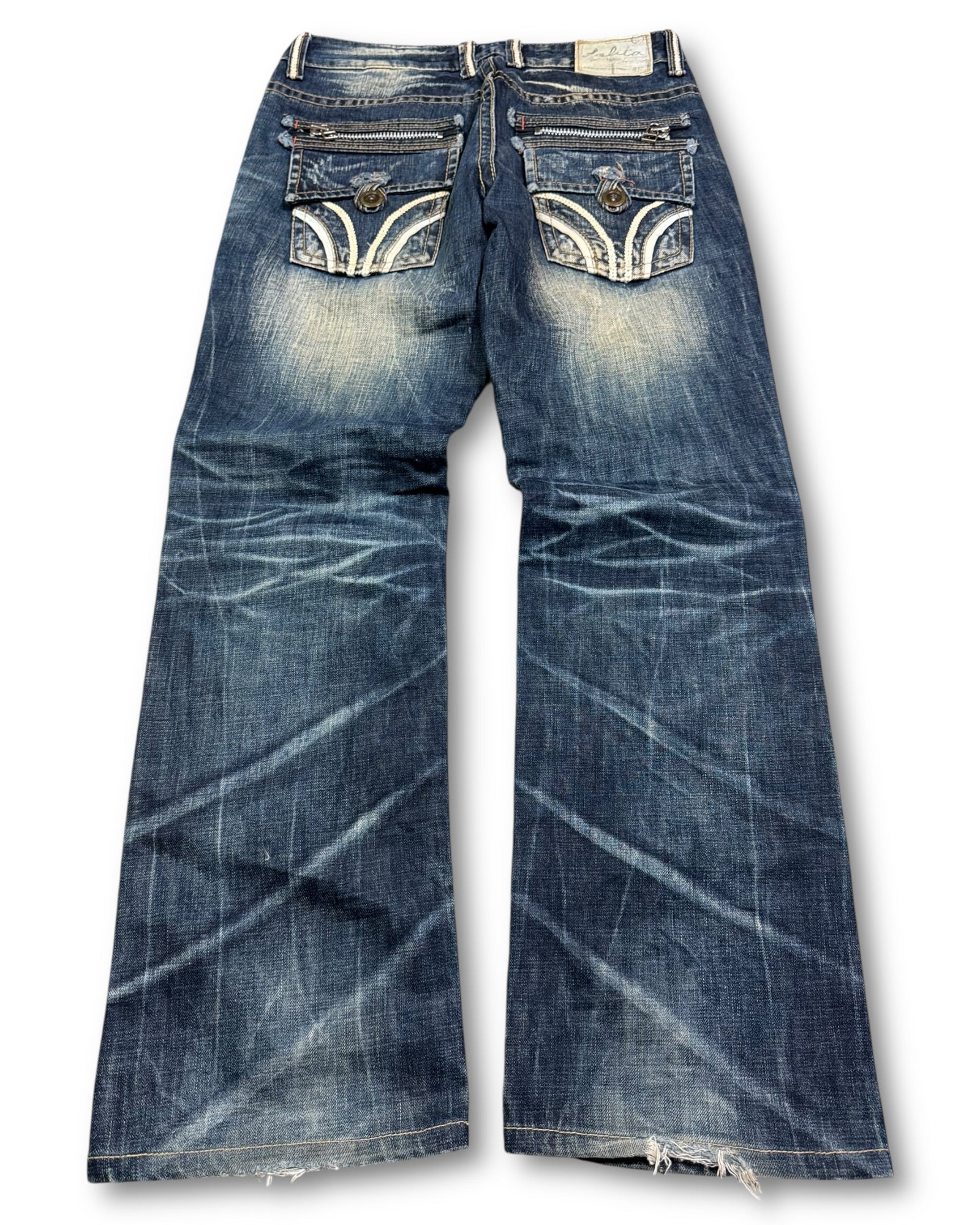 2000's Lolita Straight/Baggy Japanese Archive Jeans *extremely rare 31x30 (M)