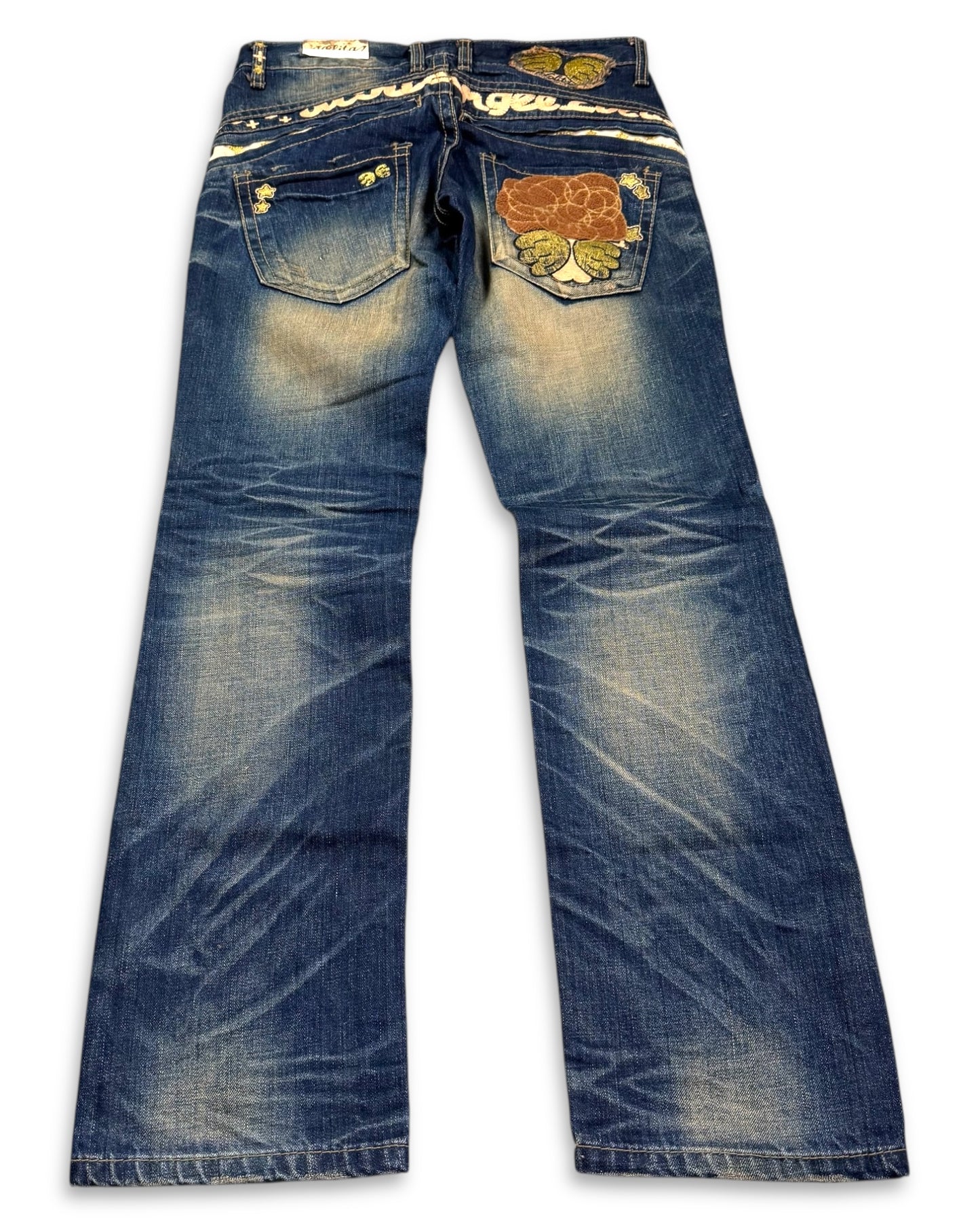 2000’s Lolita Japanese Deadstock Straight Jeans Women’s made in Korea *very rare 30x30