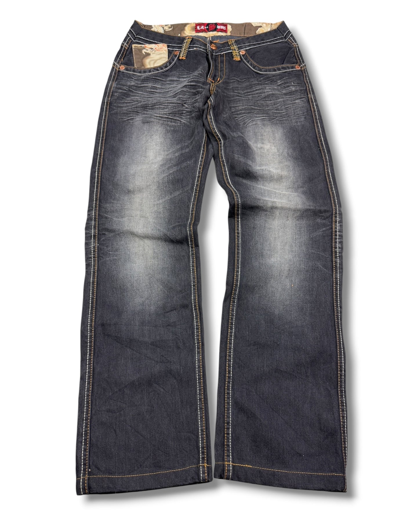 2000's Oniarai Japanese Straight Jeans *very rare 28x30 (S)