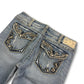 2000's Silver Low Waist/Bootcut Jeans Women's *very rare 32x30 (M)