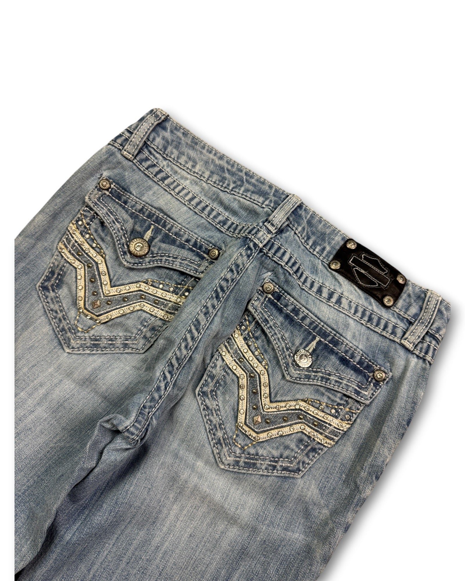 2000's Harley-Davidson Low Waist/Bootcut Jeans Women's *very rare 30x30 (M)