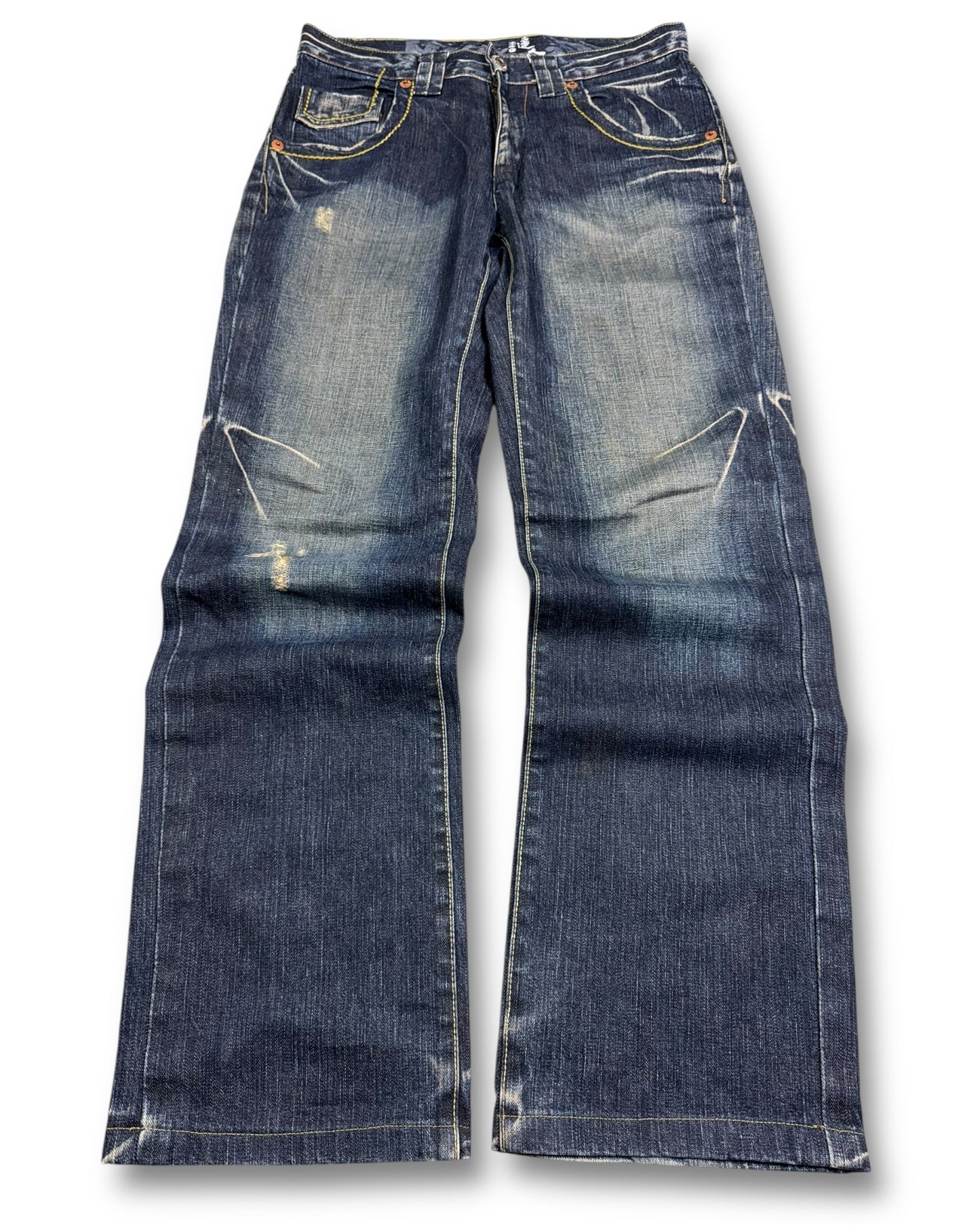 2000's Osaka Big Train Straight/Baggy Japanese Jeans *very rare 30x30 (M)